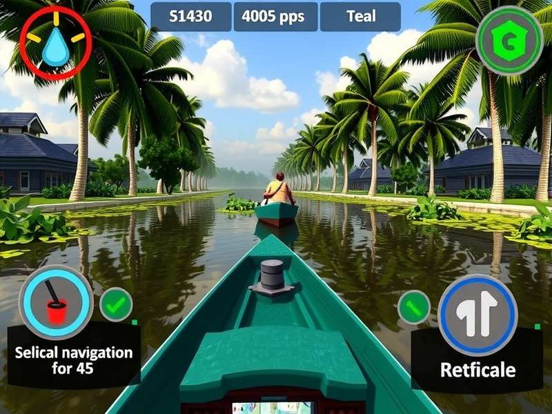 Kerala backwaters scenery in the game